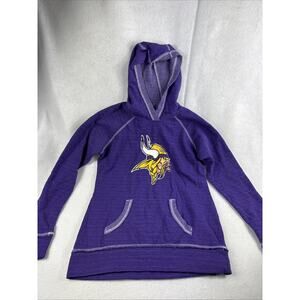 NFL Team Apparel Womens Size Medium Hoodie Sweatshirt Minnesota Vikings Soft